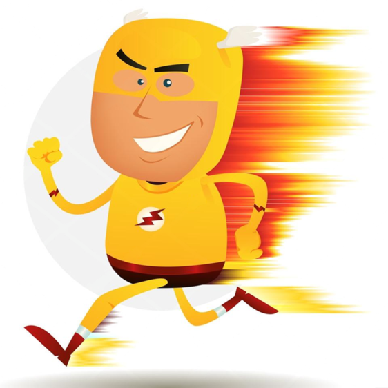 The flash running